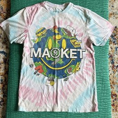 Market Shirt Mens Small White Red Tie Dye Graphic Streetwear Tee World Pakistan