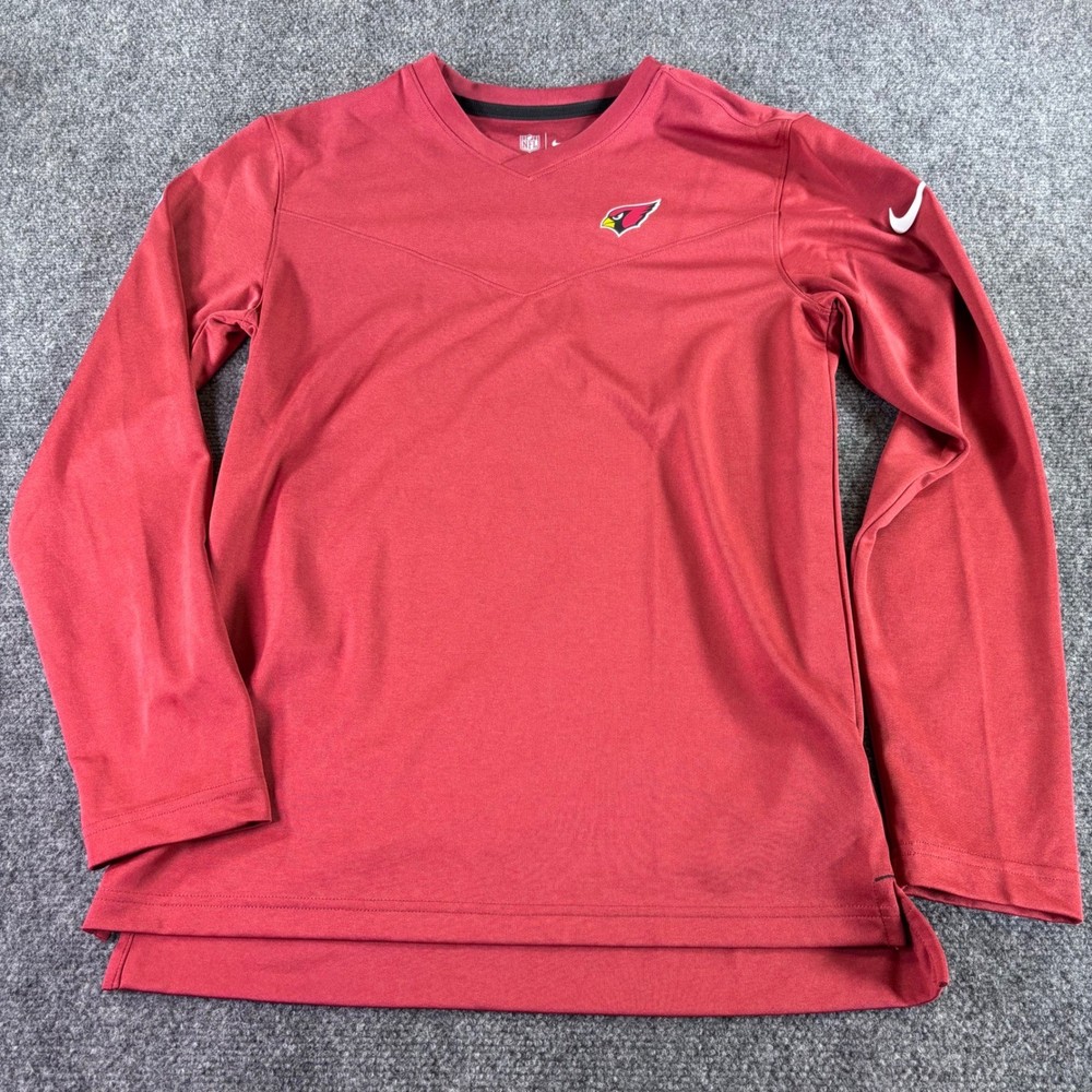 Nike Arizona Cardinals NFL Shirt Mens Small Red Dri-FIT Long Sleeve On-Field