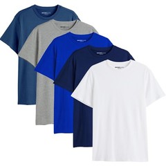 Mens Multipack T Shirts 3 & 5 Pack Cotton Plain Short Sleeve Round Crew Neck Tee