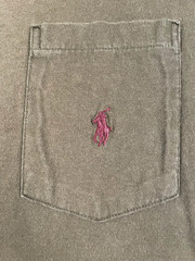 Vintage Polo Ralph Lauren Pocket T Shirt USA Made Brown Pony Large