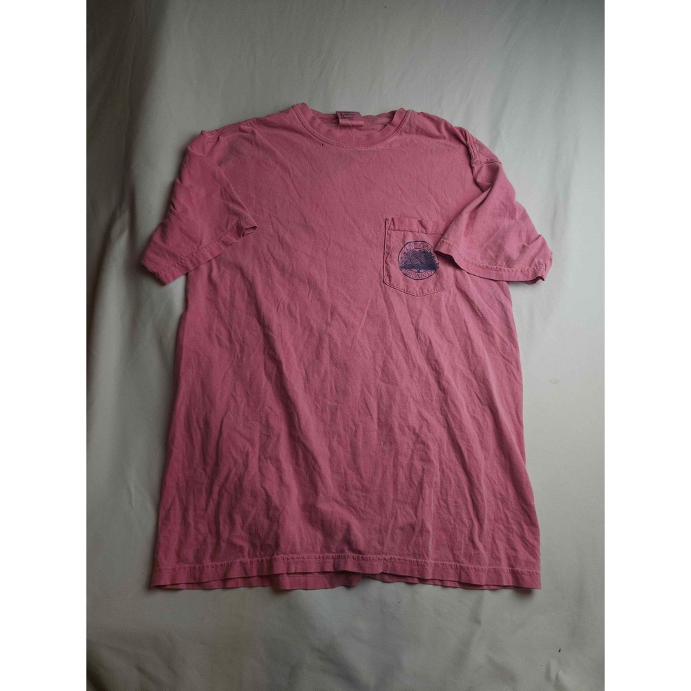 Live Oak Brand Pink Puppy Besties Pocket T-Shirt Comfort Colors Mens Medium