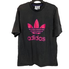Adidas Mens Trefoil Spell Out Black Pink Purple Short Sleeve T Shirt Top Tee M