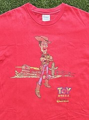 90s Vintage Disney Toy Story T Shirt Sheriff Pixar Tee Med Woody World On Ice L