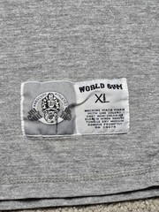 Vintage World Gym Shirt Tank Top Bodybuilding Hardocre Powerhouse Mens Size XL