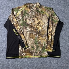 Realtree 1/4 Zip Shirt Mens 2XL Camo Scent-Factor Hunting Long Sleeve