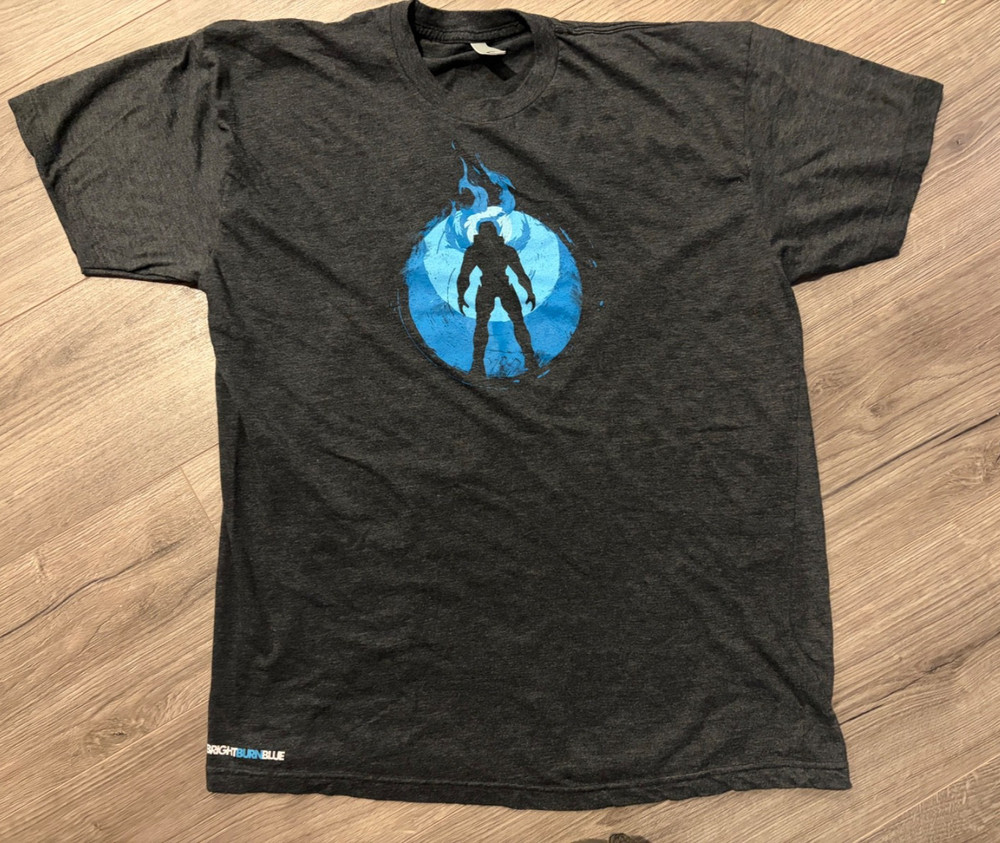 Halo Shirt XL Men’s Bungie 20th Anniversary Burn Blue 2011 Limited Run RARE Used