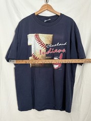 Vtg Lee Sport Nutmeg 1996 Cleveland Indians Caricature Graphic T Shirt XL