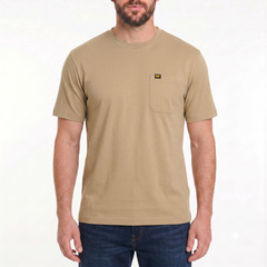 CAT Men’s Pocket Tee Shirt 100 Cotton Midweight Classic Comfortable S-XXL