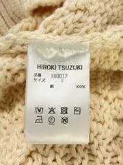 Other Brands: HIROKI TSUZUKI Knit Sweater (Thick) FREE Cotton Beige Solid Color