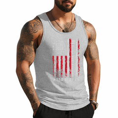 in God We Trust 250 Years Patriotic Freedom USA Flag Vintage Tank Top