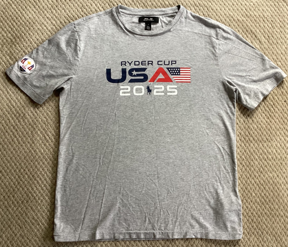 2025 Ryder Cup USA RLX Ralph Lauren Men’s 100% Cotton Graphic T-Shirt Medium