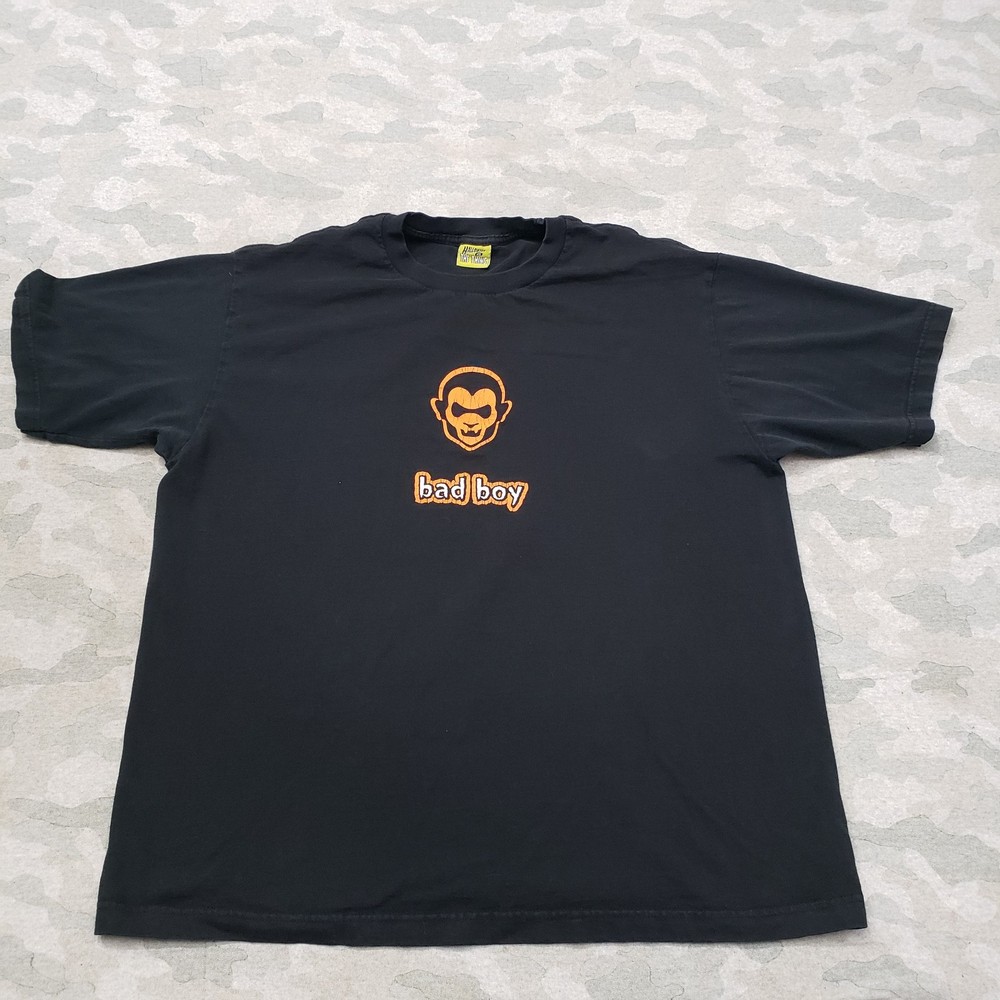 Vintage Bad Boy Shirt Mens Large Black Halloweeen Its’s The Thing Short Sleeve