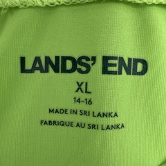 Lands End Long Sleeve T-shirt Men XL Green Graphic Print Logo ..#35482