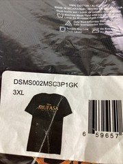 Disney Lion King Mufasa Black T-Shirt Cotton 3XL New Sealed