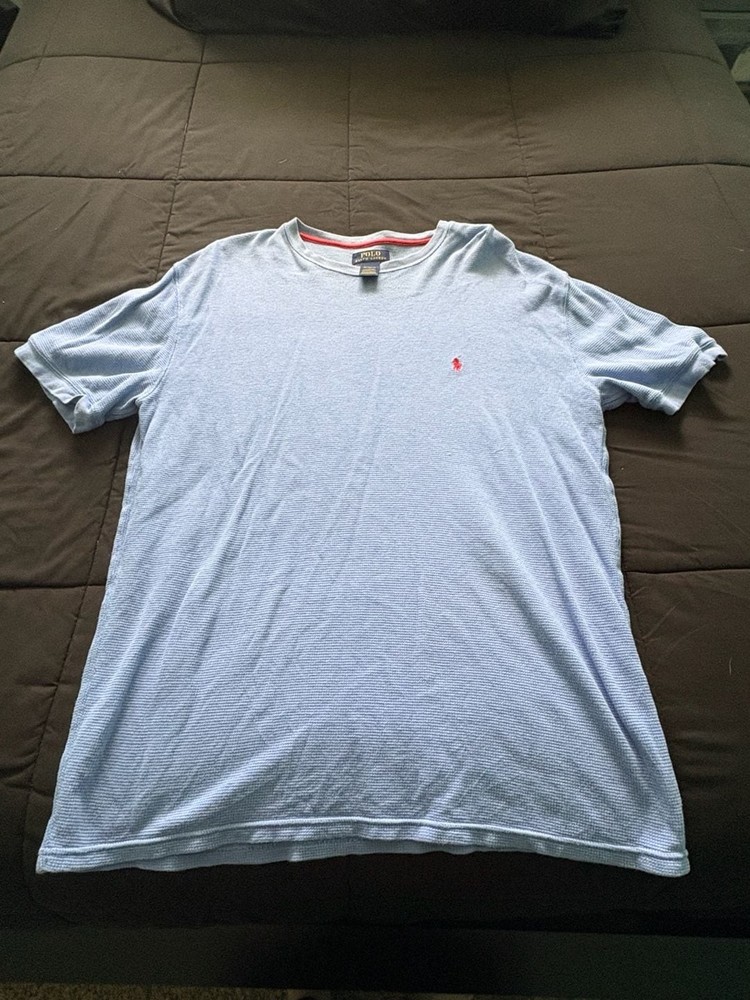 Polo Ralph Lauren Blue Waffle Knit Short Sleeve T-Shirt
