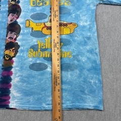 Vintage The Beatles T Shirt Mens Medium Blue Yellow Submarine Tie Dye 90s