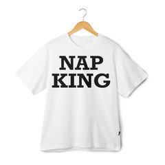 Nap King Sleepy Head Graphic Print T-Shirt Lazy Humor Casual Daily Tee