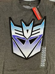 Transformers Mens Small Decepticon Logo Gray Graphic Tee Shirt NWT