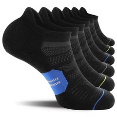 6 Pack Mens Running Ankle Socks Cushion Low Cut Athletic Sport Tab Comfort