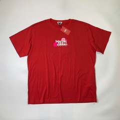 KITH Shirt Mens 2XL Cardinal Treats Plum Blossom Cotton Short Sleeve Floral Logo