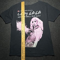 Lady Gaga Monster Ball Tour 2011 Concert T-Shirt Cropped Band Merch Y2K