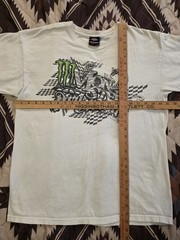 Vtg Y2K Monster Energy Pro Circuit T Shirt Supercross Motocross White Mens Large