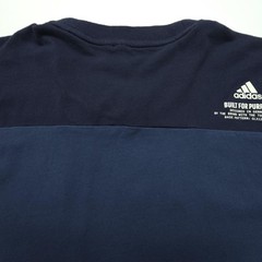 Adidas Mens Shirt Medium Blue Built For Purpose Colorblock Zip Pocket Sports Tee