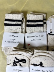 Bachelorette Party Gifts Bride Socks 6 Packs Bridesmaid Proposal Gifts Socks A1