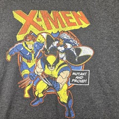 X-Men Mad Engine Mens Charcoal Gray Mutant And Proud T Shirt Size XL NEW Marvel
