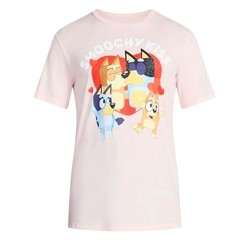 Bluey Smoochy Kiss Pink T-Shirt Men’s Large Shirt Bingo Bandit Chilli Heeler