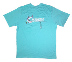World Wide Sportsman Since 1967 Bass Teal Double Sided Pocket T-Shirt Large