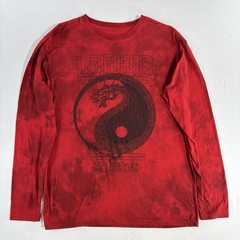 Fresh Laundry Legend Dragon Red Yin Yang Long Sleeve Shirt