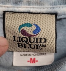 VTG Liquid Blue Tie Dye Y2K Great Wolf Lodge 2003 T-Shirt Sz-Med. Brian Fox