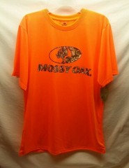 Men’s Mossy Oak Large Orange Camoflauge T-Shirt Crewneck Country Hunting SS NWT