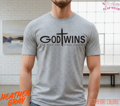 Unisex God Wins T-Shirt, Men T shirt,Women T shirt Gift Christian Cross Bible G