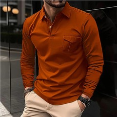 Autumn And Winter New Sports Polo Shirt Men’s Long-sleeved Casual Lapel Polo Shi