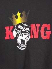 Hanes T-Shirt Men’s XL King Kadafe Racing Crown/Flag Soft Heavy Black Cotton EUC