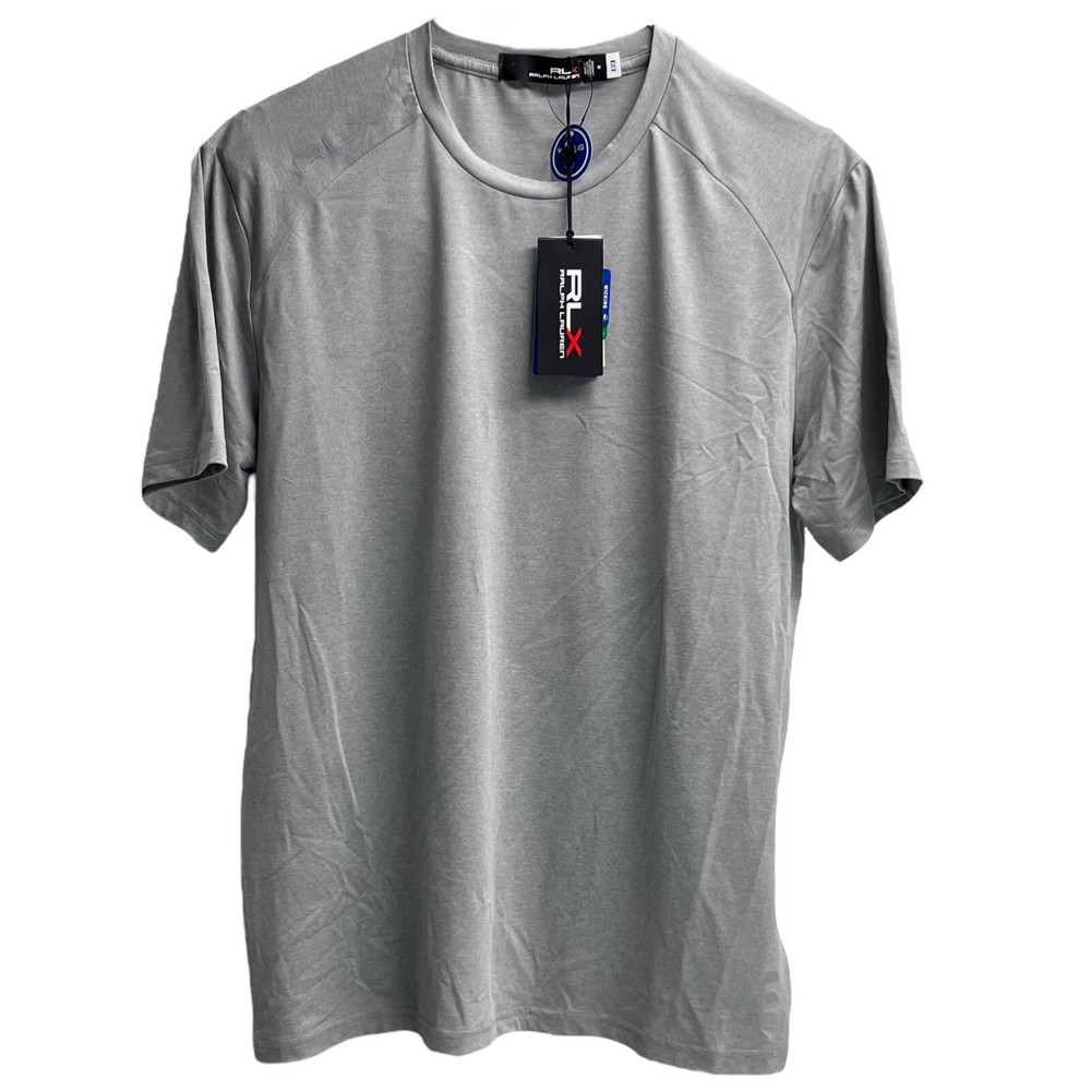Polo RLX Ralph Lauren Short Sleeve Tee T-Shirt Wicking Classic Fit Grey Htr $59
