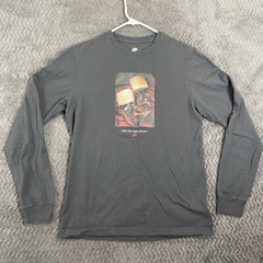 Nike Shirt Mens Medium Black The Right Choice Santa Claus Boots Long Sleeve