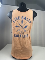 Salt Life Sea Craft Tank Orange L Live Salty Saltlife Unisex Tank Small