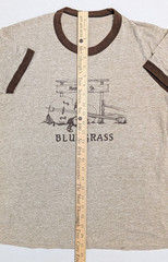 Vtg Mens L Distressed Thin Happiness Is Bluegrass Raccoons Bass T-Shirt USA