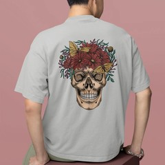 Mens Oversized T-Shirt Back Print Streetwear Graphic Baggy Tee Workout Top