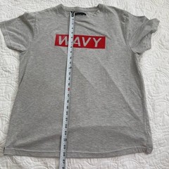 Brooklyn Standard Gray T-Shirt with Red Plastic “Wavy” Stencil Men’s Large EUC
