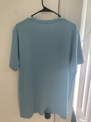Tommy Hilfiger Men’s L Blue Solid Logo Short Sleeve Crewneck T-Shirt