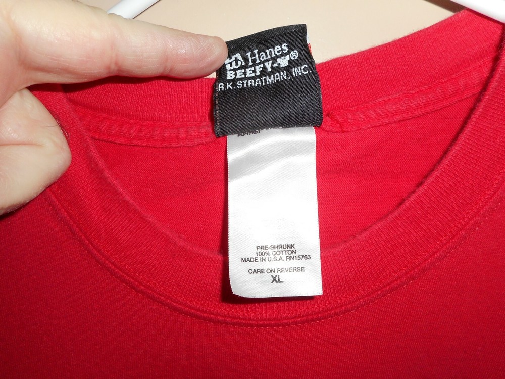 2001 Harley Davidson Beefy R.K. Stratman Red Low Country HD Cotton T-Shirt XL