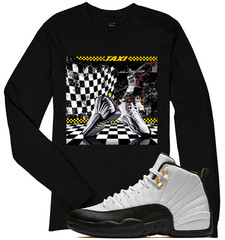 We Will Fit shirt to match Jordan 12 Taxi yellow black and white
