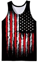 American Patriotic 3D Tank Top Mens Womens Unisex
