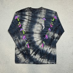 Empyre Psychedelic Mushrooms Pullover T-Shirt Tie Dye Long Sleeve Mens Medium