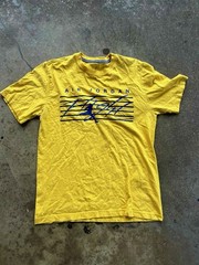 Jordan Air Jordan Flight Men’s Yellow Cotton Graphic Crew Neck T-Shirt M