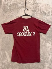 Vintage Jerzees T-Shirt Bulldog Graphic Small Maroon Classic Fit